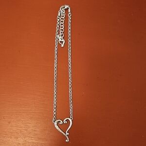 Elegant Silver Heart Pendant Necklace